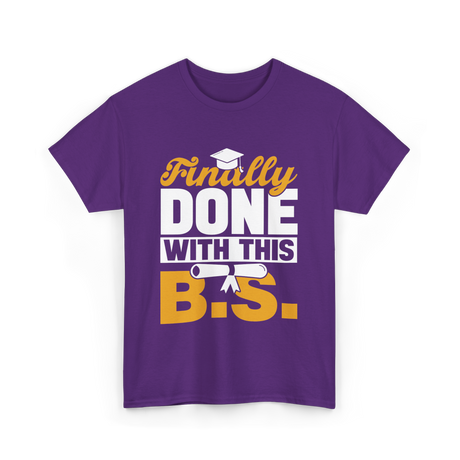 Finally Done Bachelor Graduation T-Shirt - Purple