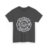 Fire Dept Firefighter Badge T-Shirt - Dark Heather