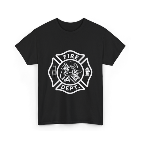 Fire Dept Firefighter Gear T-Shirt - Black