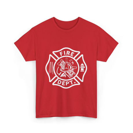 Fire Dept Firefighter Gear T-Shirt - Red