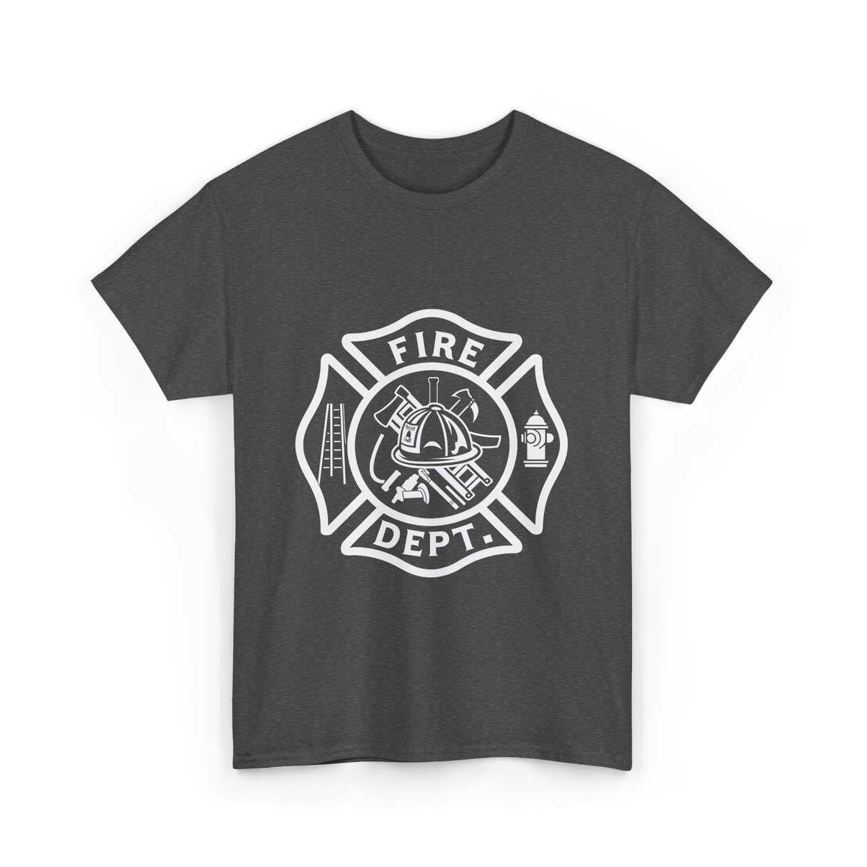 Fire Dept Firefighter Gear T-Shirt - Dark Heather