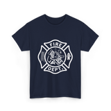 Fire Dept Firefighter Gear T-Shirt - Navy