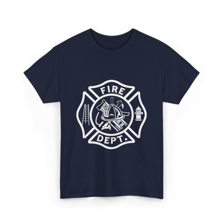 Fire Dept Firefighter Gear T-Shirt - Navy