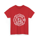 Fire Dept Firefighter Gear T-Shirt - Red