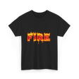 Fire Flame Graphic T-Shirt - Black