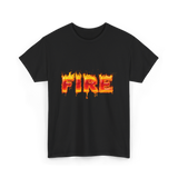 Fire Flame Graphic T-Shirt - Black