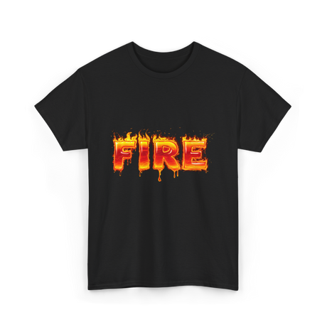 Fire Flame Graphic T-Shirt - Black