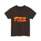 Fire Flame Graphic T-Shirt - Dark Chocolate