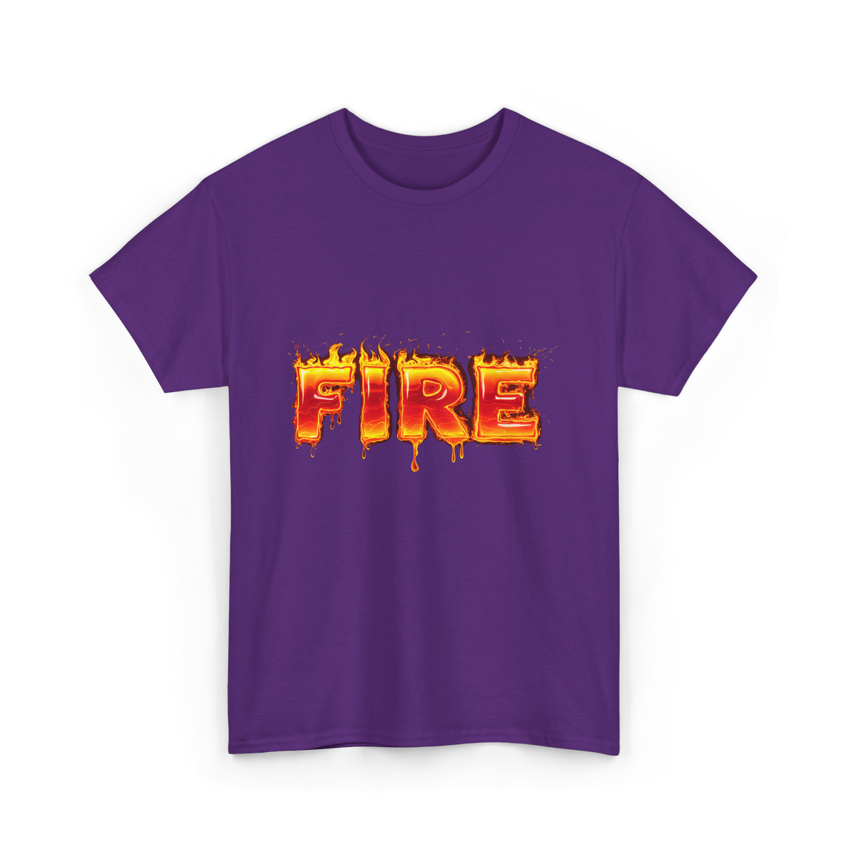 Fire Flame Graphic T-Shirt - Purple