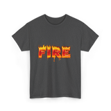 Fire Flame Graphic T-Shirt - Dark Heather