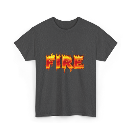 Fire Flame Graphic T-Shirt - Dark Heather