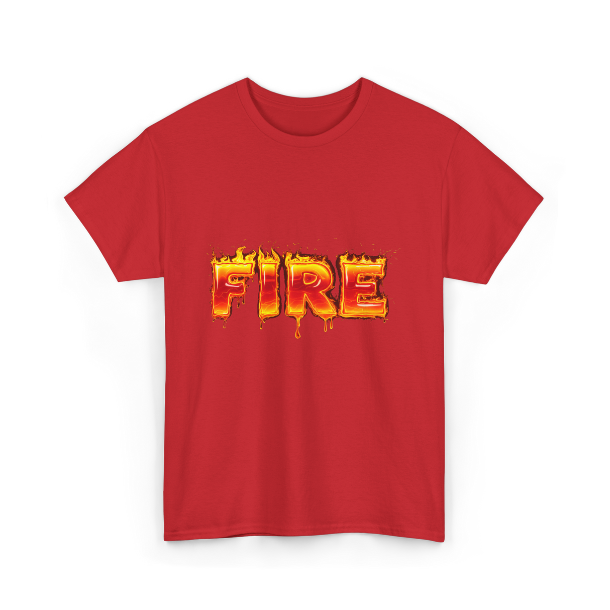 Fire Flame Graphic T-Shirt - Red