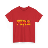 Fire Flame Graphic T-Shirt - Red