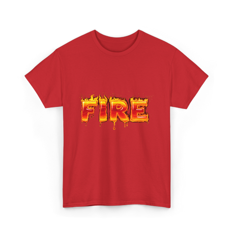 Fire Flame Graphic T-Shirt - Red