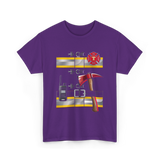 Firefighter Costume Fireman Axe T-Shirt - Purple