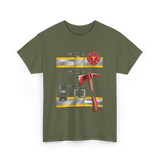 Firefighter Costume Fireman Axe T-Shirt - Military Green