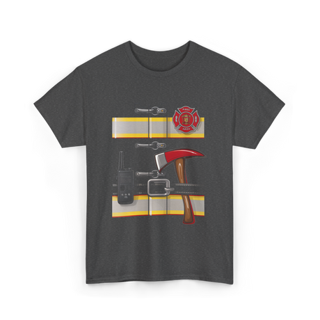 Firefighter Gear Fireman Axe T-Shirt - Dark Heather