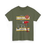 Firefighter Tools Firefighter Axe T-Shirt - Military Green