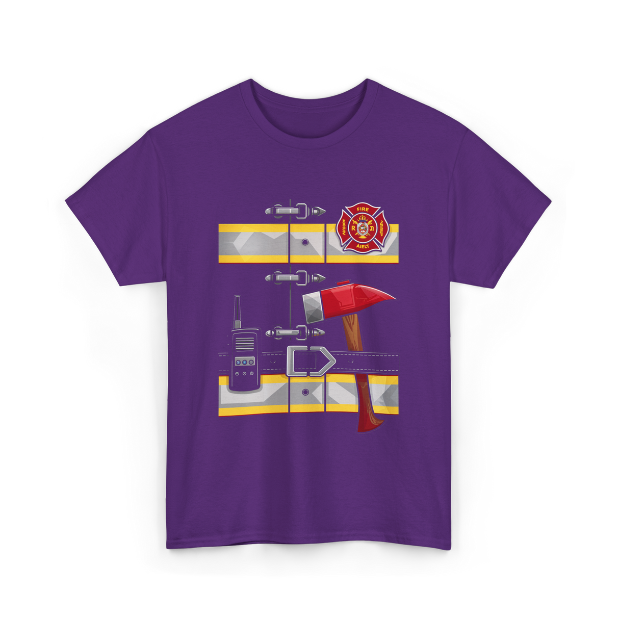 Firefighter Tools Firefighter Axe T-Shirt - Purple