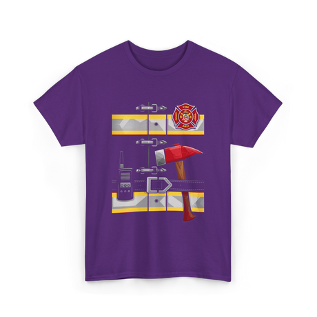 Firefighter Tools Firefighter Axe T-Shirt - Purple