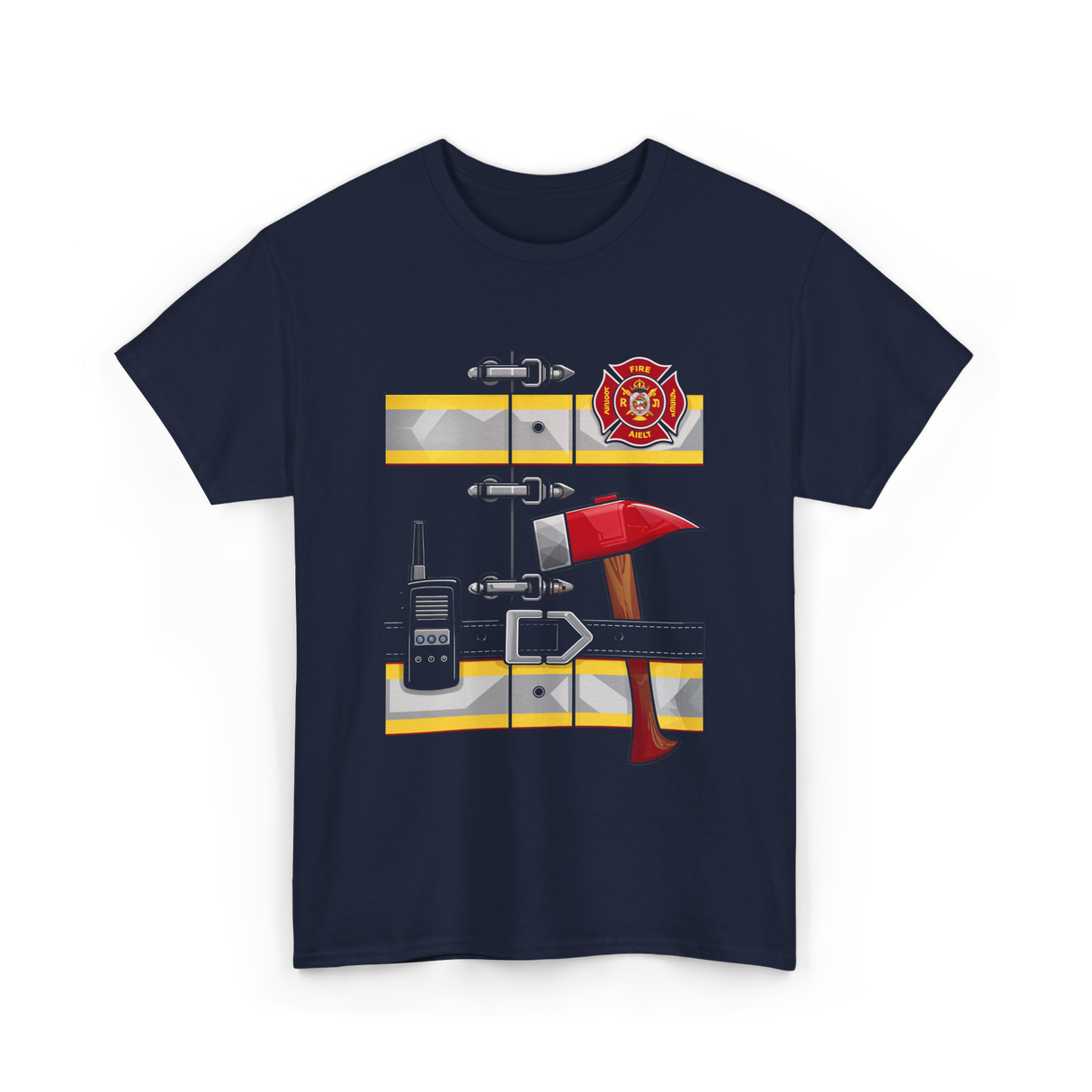 Firefighter Tools Firefighter Axe T-Shirt - Navy