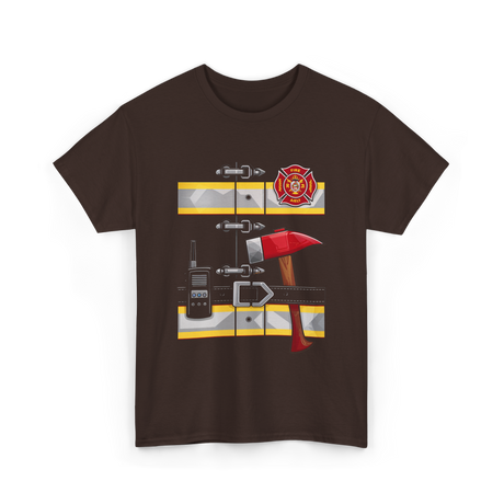 Firefighter Tools Firefighter Axe T-Shirt - Dark Chocolate