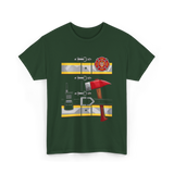 Firefighter Tools Firefighter Axe T-Shirt - Forest Green