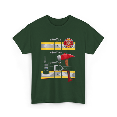 Firefighter Tools Firefighter Axe T-Shirt - Forest Green