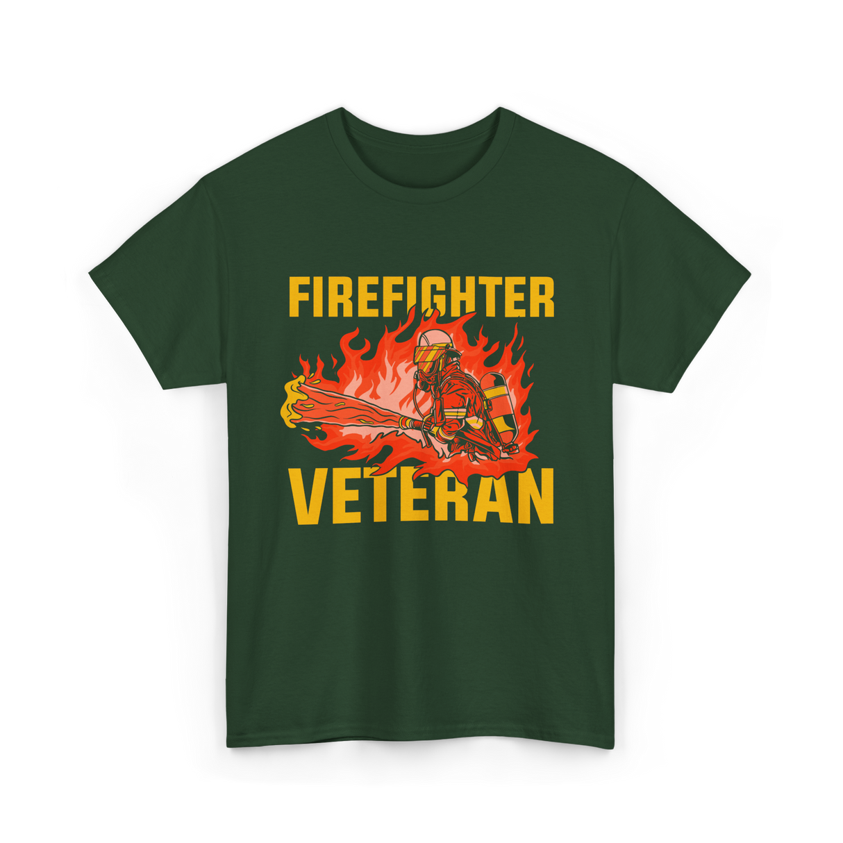 Firefighter Veteran Firefighter Veteran T-Shirt - Forest Green