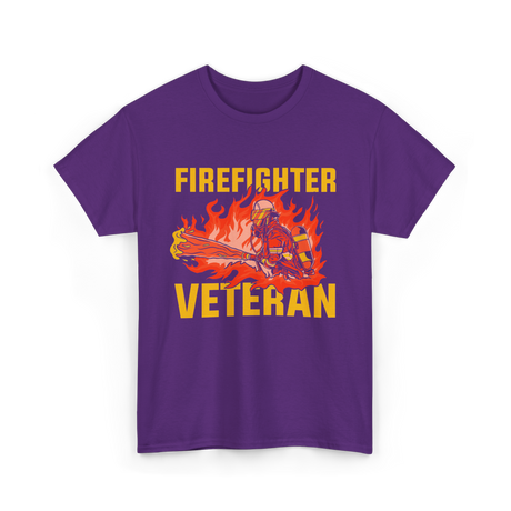 Firefighter Veteran Firefighter Veteran T-Shirt - Purple