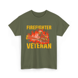 Firefighter Veteran Firefighter Veteran T-Shirt - Military Green