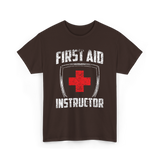 First Aid Instructor First Aid Training T-Shirt - Dark Chocolate