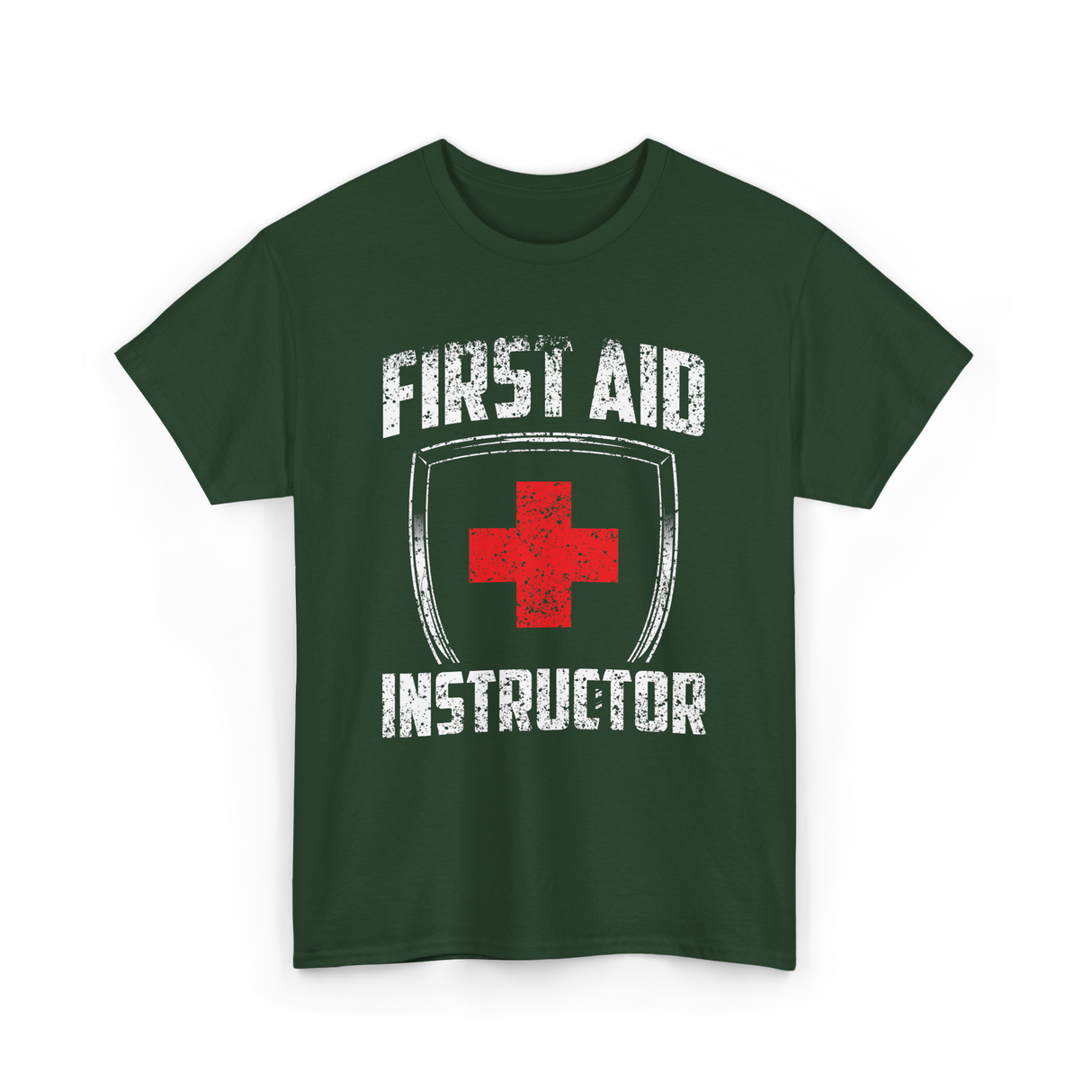 First Aid Instructor First Aid Training T-Shirt - Forest Green