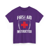 First Aid Instructor First Aid Training T-Shirt - Purple