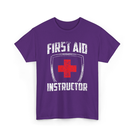 First Aid Instructor First Aid Training T-Shirt - Purple