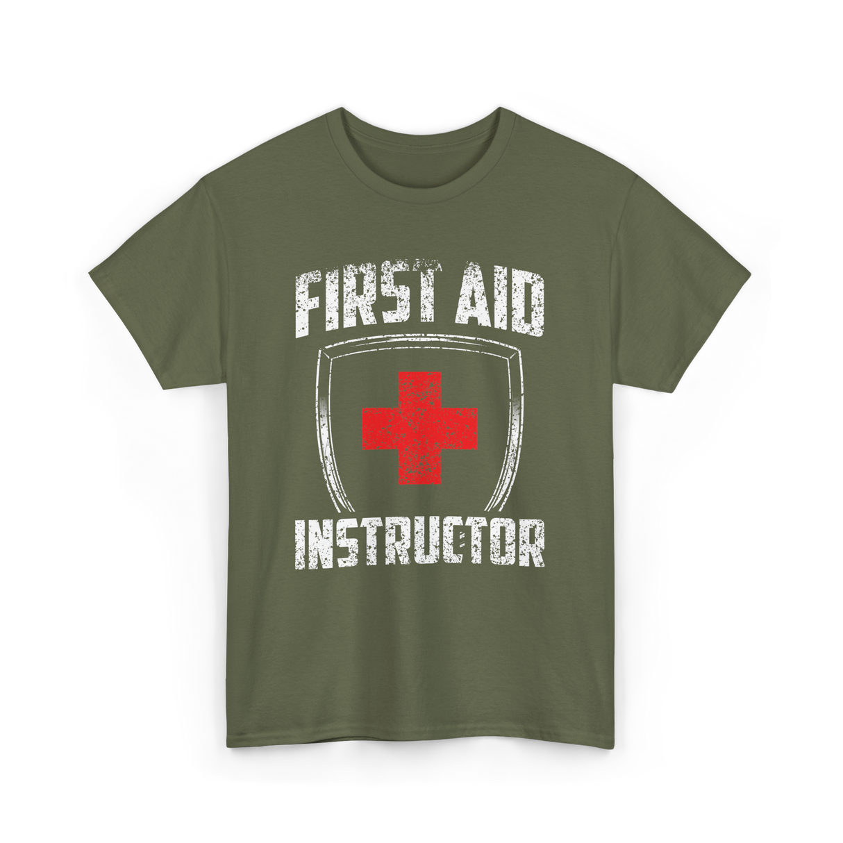 First Aid Instructor First Aid Training T-Shirt - Military Green