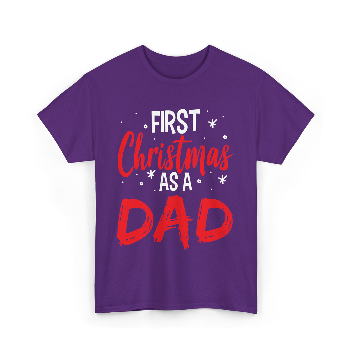 First Christmas As Dad Christmas T-Shirt - Purple