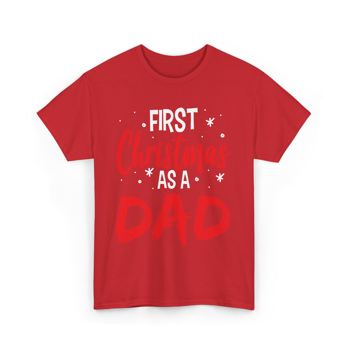 First Christmas As Dad Christmas T-Shirt - Red