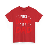 First Christmas As Dad Christmas T-Shirt - Red