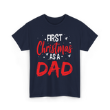 First Christmas As Dad Christmas T-Shirt - Navy