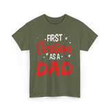 First Christmas As Dad Christmas T-Shirt - Military Green