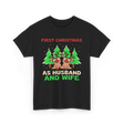 First Christmas As Husband Wife T-Shirt - Black