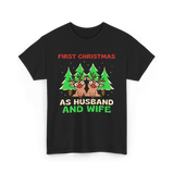 First Christmas As Husband Wife T-Shirt - Black