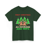 First Christmas As Husband Wife T-Shirt - Forest Green