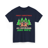 First Christmas As Husband Wife T-Shirt - Navy