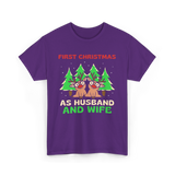 First Christmas As Husband Wife T-Shirt - Purple