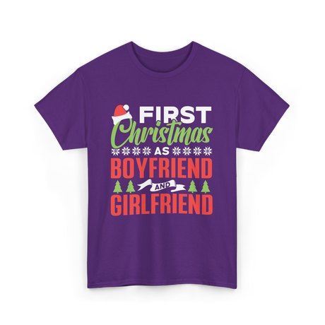 First Christmas Boyfriend Girlfriend T-Shirt - Purple