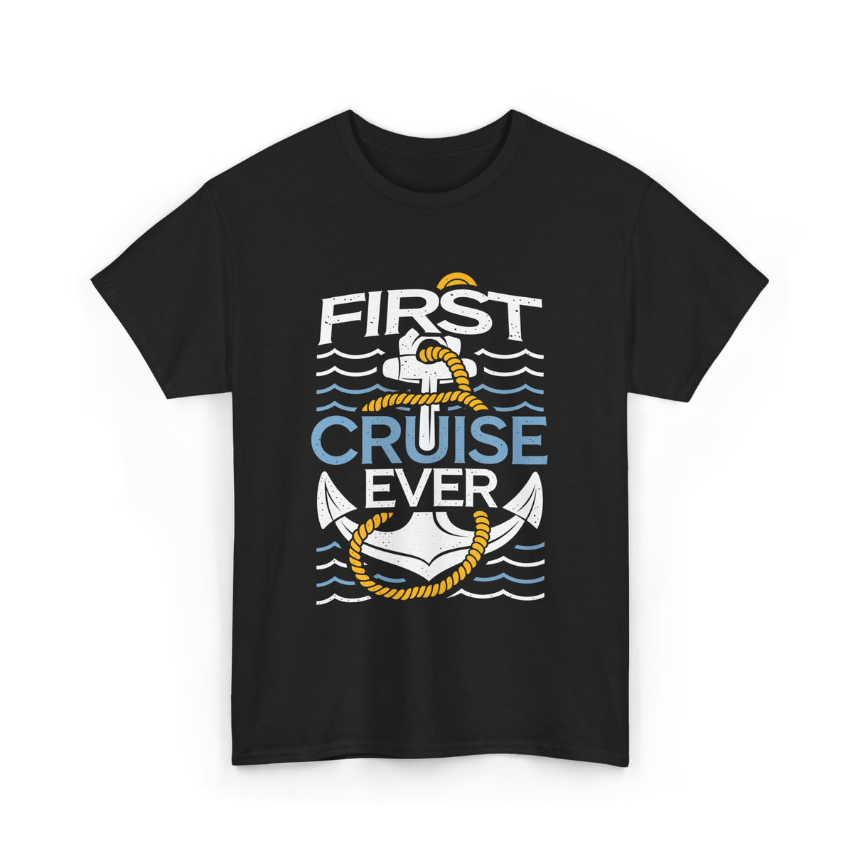 First Cruise Ever Cruise Vacation T-Shirt - Black