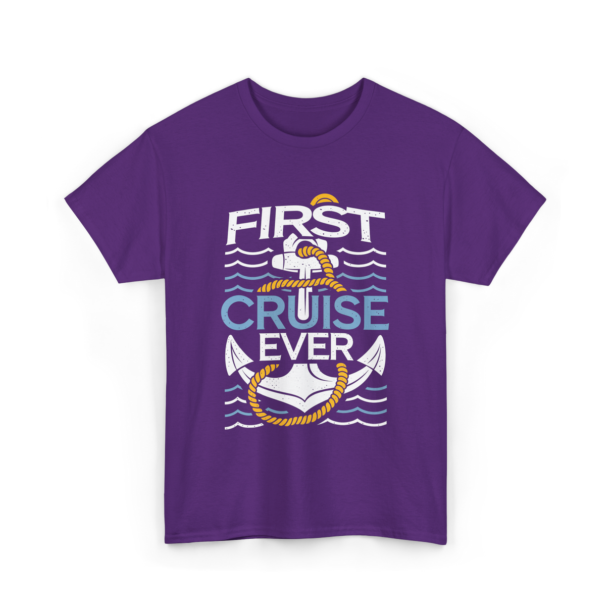 First Cruise Ever Cruise Vacation T-Shirt - Purple