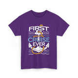 First Cruise Ever Cruise Vacation T-Shirt - Purple